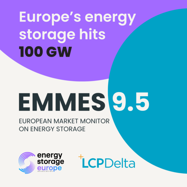 Europe set to hit 100 GW of energy storage, with more than 115% growth expected by 2030